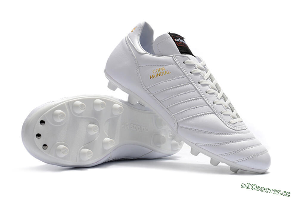 Men's Adidas Copa Mundial Made in Germany FG Firm Ground Low-Tops Football Boots - White/Gold 4