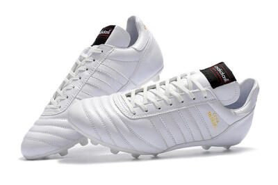 Men's Adidas Copa Mundial Made in Germany FG Firm Ground Low-Tops Football Boots - White/Gold