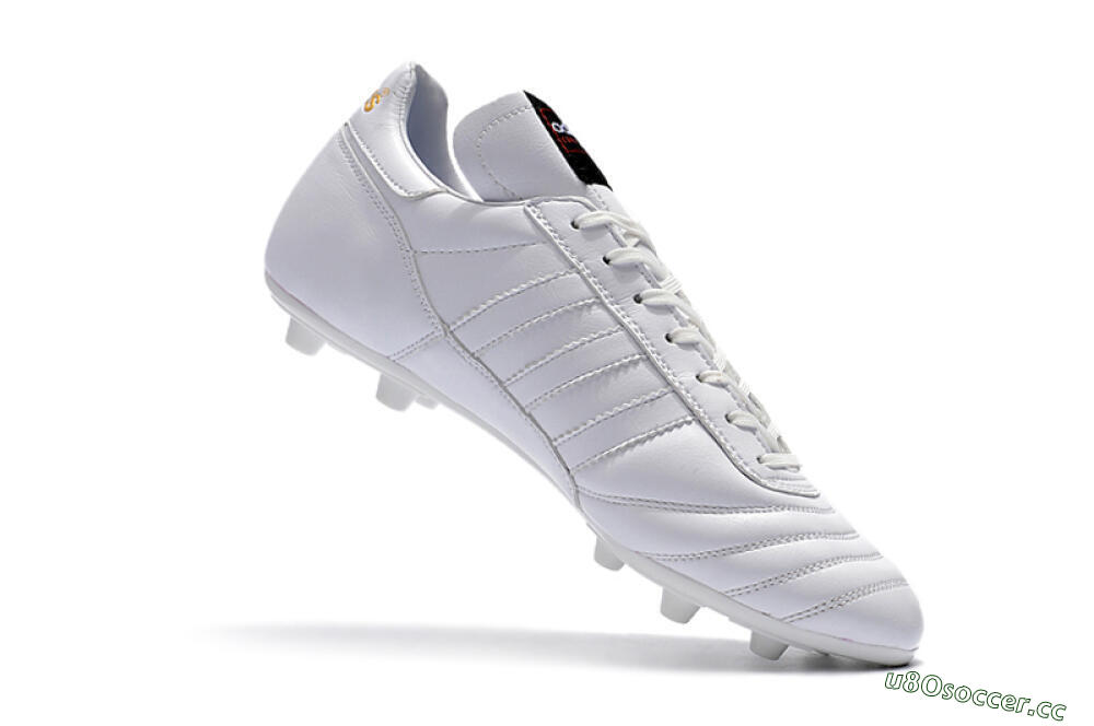 Men's Adidas Copa Mundial Made in Germany FG Firm Ground Low-Tops Football Boots - White/Gold 7