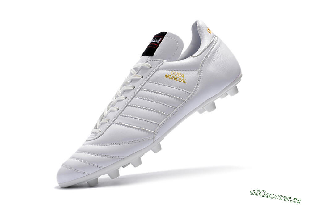 Men's Adidas Copa Mundial Made in Germany FG Firm Ground Low-Tops Football Boots - White/Gold 8