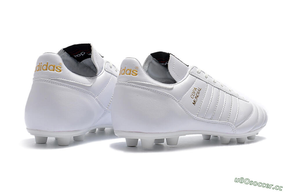 Men's Adidas Copa Mundial Made in Germany FG Firm Ground Low-Tops Football Boots - White/Gold 9