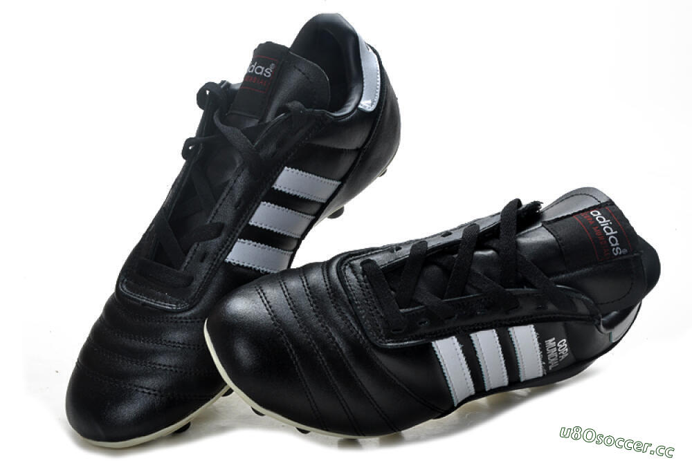 Men's Adidas Copa Mundial Made in Germany FG Firm Ground Low-Tops Football Boots - Black/White 4