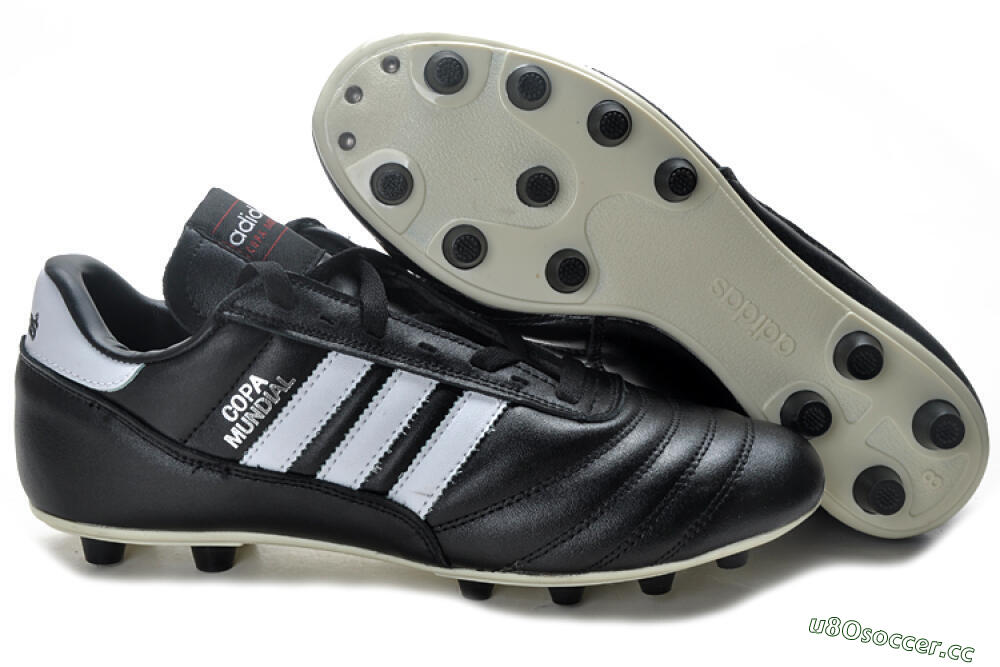 Men's Adidas Copa Mundial Made in Germany FG Firm Ground Low-Tops Football Boots - Black/White 1