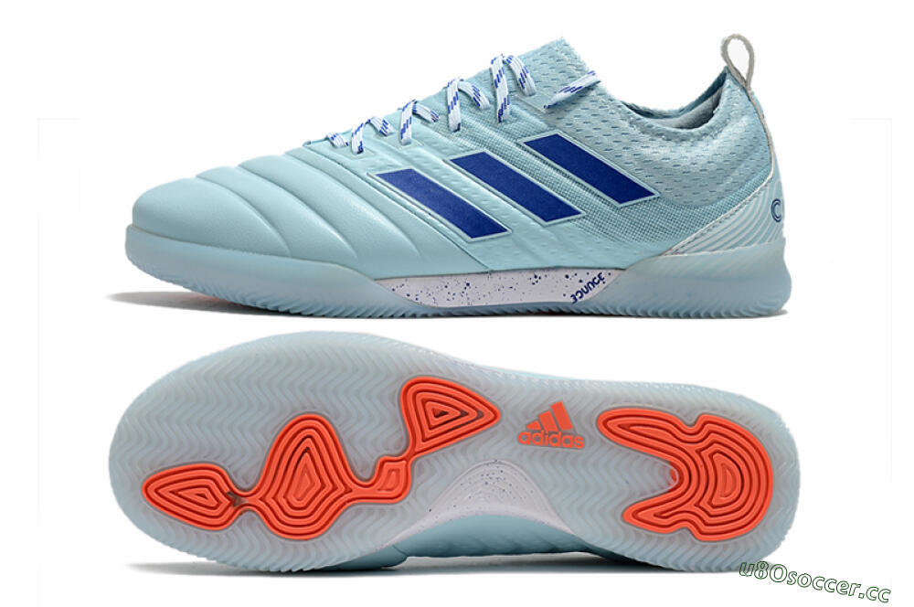 Men's Adidas Copa Tango 20.1 IC Indoor & Futsal Low-Tops Football Shoes - Jade/Blue/White 1
