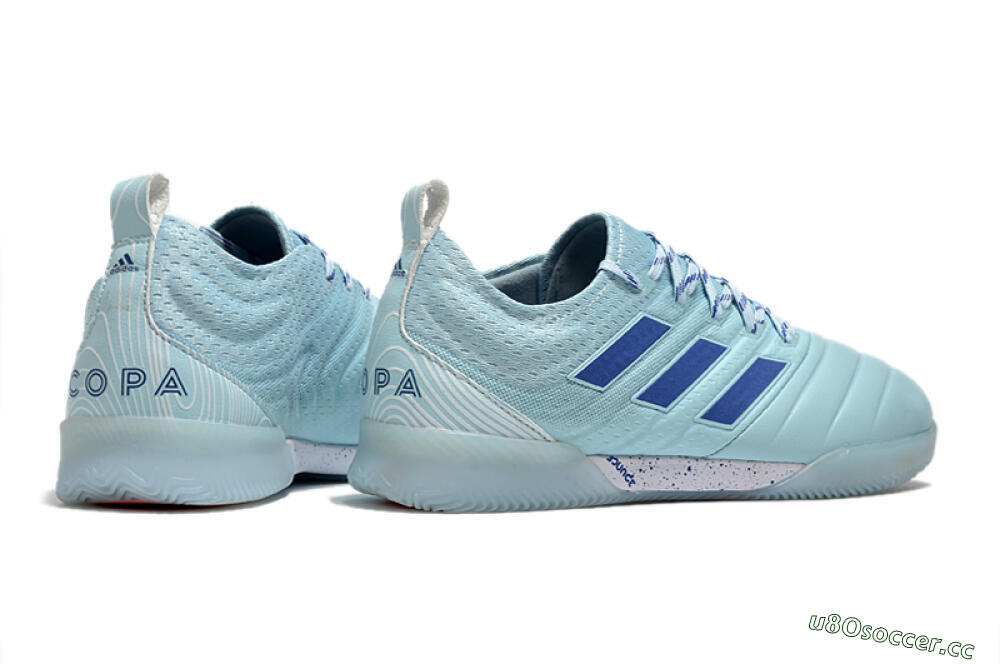 Men's Adidas Copa Tango 20.1 IC Indoor & Futsal Low-Tops Football Shoes - Jade/Blue/White 6