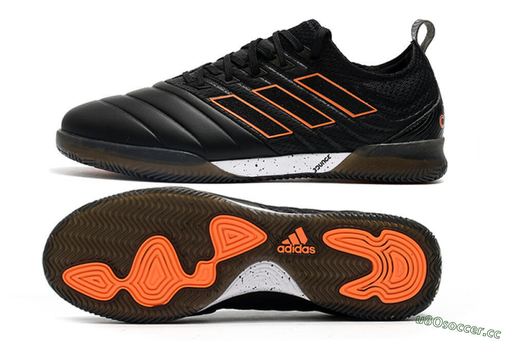 Men's Adidas Copa Tango 20.1 IC Indoor & Futsal Low-Tops Football Shoes - Black/Orange 1