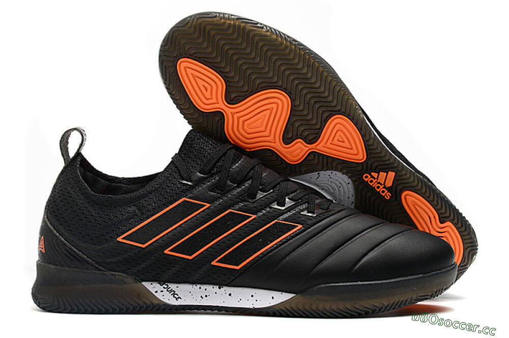 Men's Adidas Copa Tango 20.1 IC Indoor & Futsal Low-Tops Football Shoes - Black/Orange 2