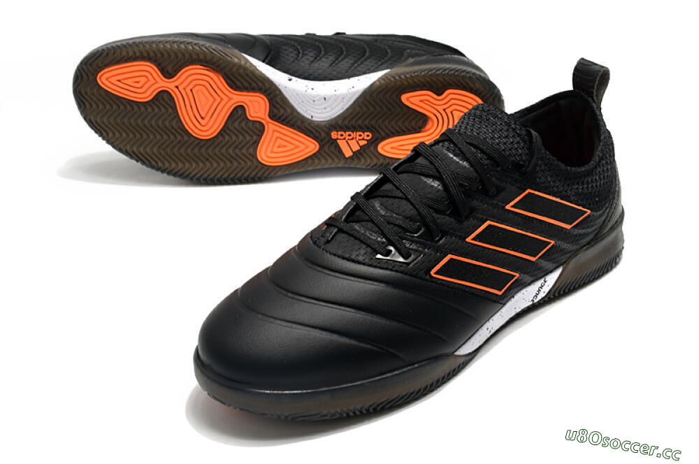 Men's Adidas Copa Tango 20.1 IC Indoor & Futsal Low-Tops Football Shoes - Black/Orange 3