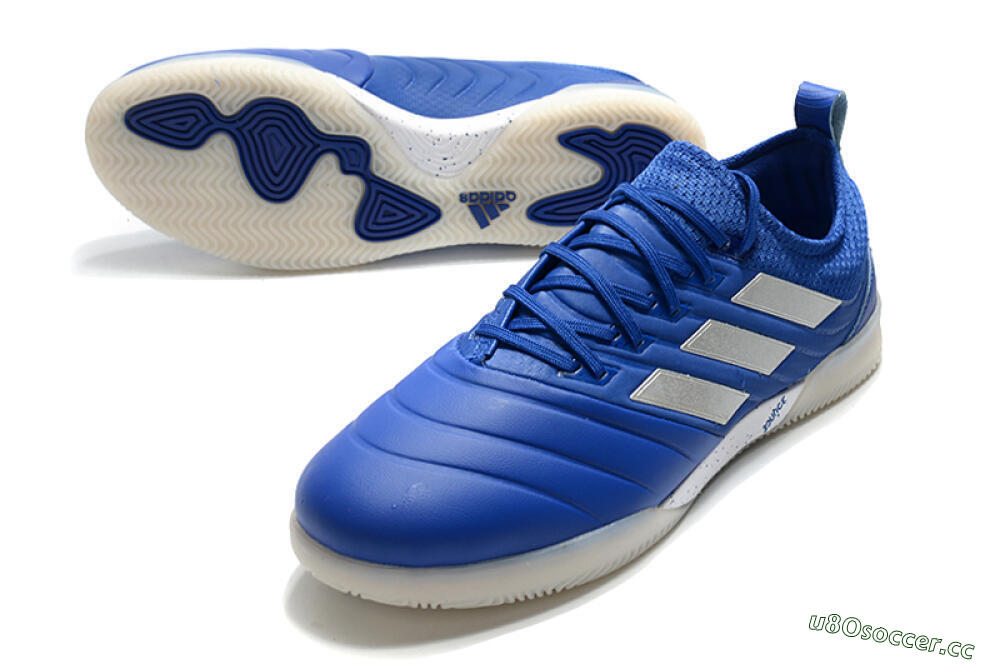 Men's Adidas Copa Tango 20.1 IC Indoor & Futsal Low-Tops Football Shoes - Blue/White 3