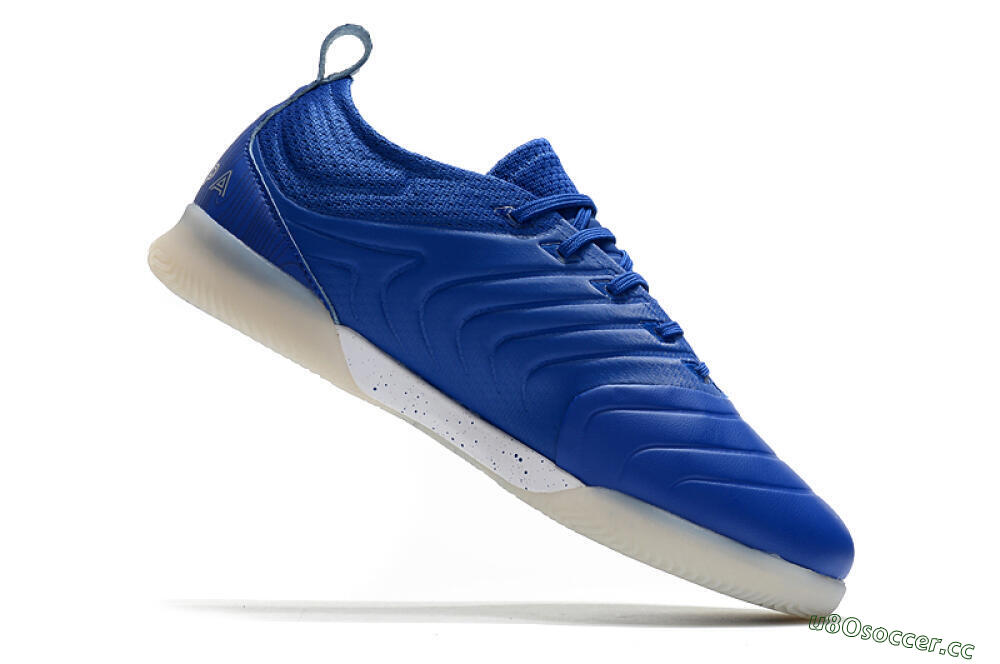 Men's Adidas Copa Tango 20.1 IC Indoor & Futsal Low-Tops Football Shoes - Blue/White 4