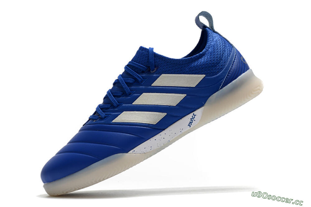 Men's Adidas Copa Tango 20.1 IC Indoor & Futsal Low-Tops Football Shoes - Blue/White 5