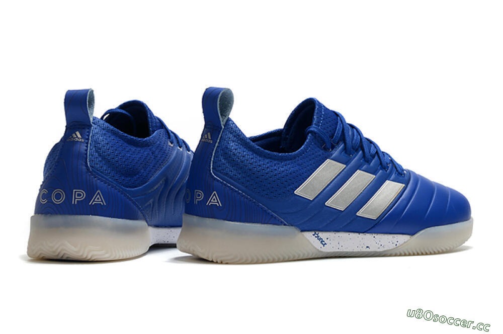Men's Adidas Copa Tango 20.1 IC Indoor & Futsal Low-Tops Football Shoes - Blue/White 6