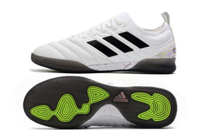 Men's Adidas Copa Tango 20.1 IC Indoor & Futsal Low-Tops Football Shoes - White/Black/Purple