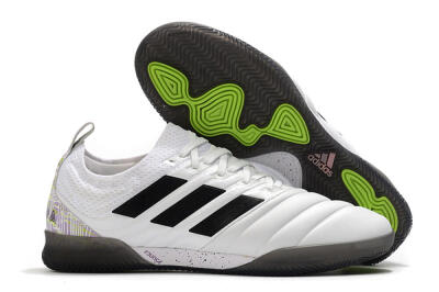 Men's Adidas Copa Tango 20.1 IC Indoor & Futsal Low-Tops Football Shoes - White/Black/Purple