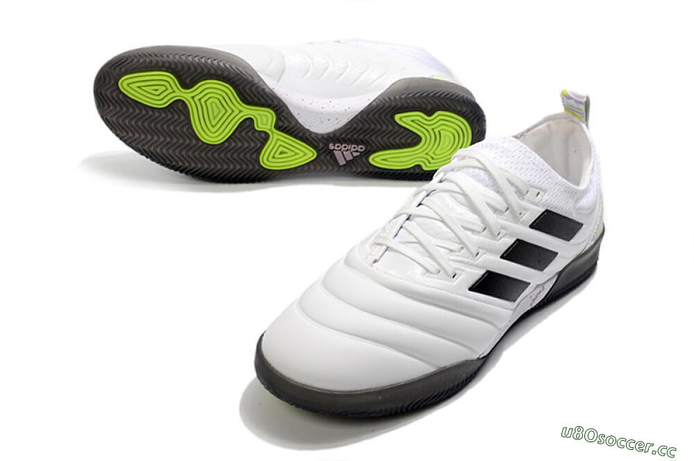 Men's Adidas Copa Tango 20.1 IC Indoor & Futsal Low-Tops Football Shoes - White/Black/Purple 3
