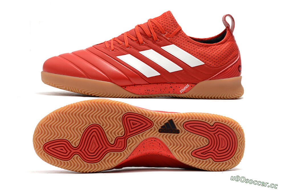 Men's Adidas Copa Tango 20.1 IC Indoor & Futsal Low-Tops Football Shoes - Red/White 1
