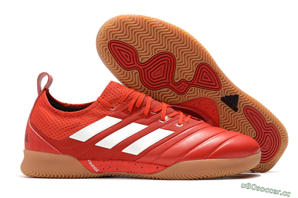 Men's Adidas Copa Tango 20.1 IC Indoor & Futsal Low-Tops Football Shoes - Red/White 2