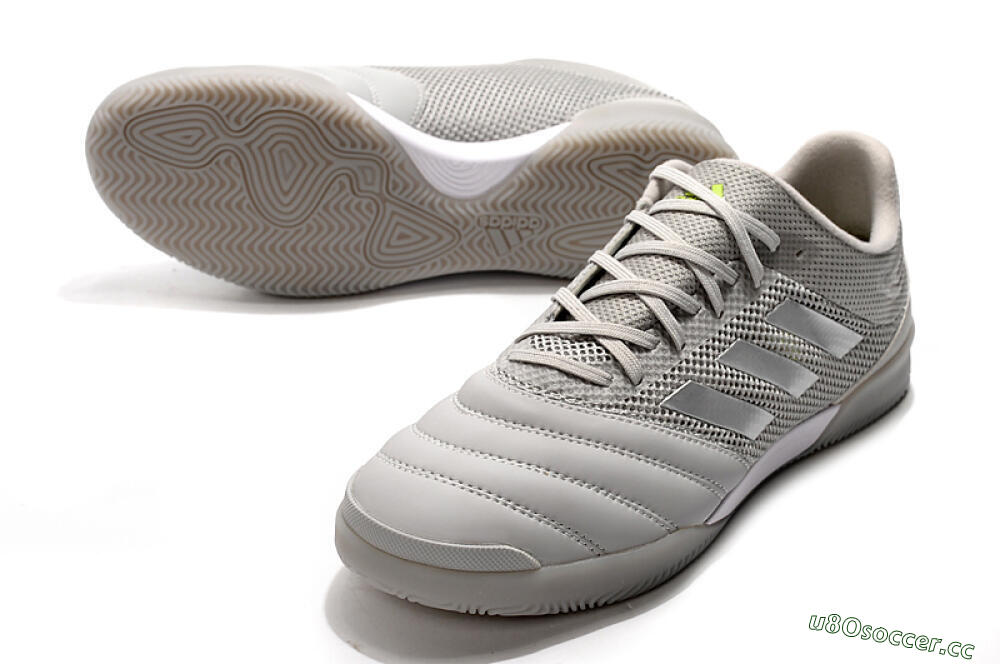 Men's Adidas Copa Tango 20.1 IC Indoor & Futsal Low-Tops Football Shoes - Grey/White 3