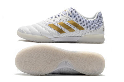 Men's Adidas Copa Tango 20.1 IC Indoor & Futsal Low-Tops Football Shoes - White/Gold/Blue
