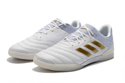 Men's Adidas Copa Tango 20.1 IC Indoor & Futsal Low-Tops Football Shoes - White/Gold/Blue
