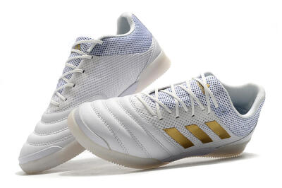 Men's Adidas Copa Tango 20.1 IC Indoor & Futsal Low-Tops Football Shoes - White/Gold/Blue