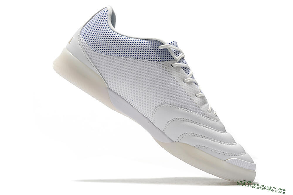 Men's Adidas Copa Tango 20.1 IC Indoor & Futsal Low-Tops Football Shoes - White/Gold/Blue 7
