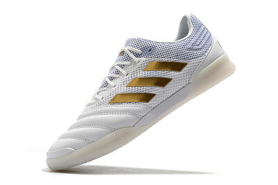 Men's Adidas Copa Tango 20.1 IC Indoor & Futsal Low-Tops Football Shoes - White/Gold/Blue