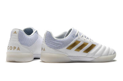Men's Adidas Copa Tango 20.1 IC Indoor & Futsal Low-Tops Football Shoes - White/Gold/Blue