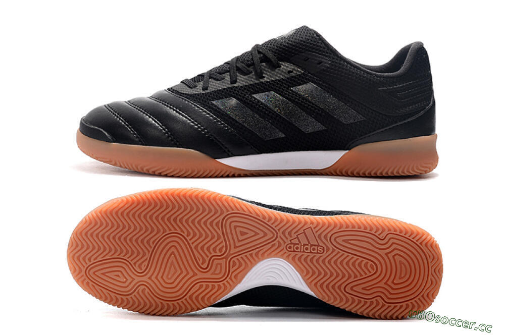 Men's Adidas Copa Tango 20.1 IC Indoor & Futsal Low-Tops Football Shoes - Black/White/Brown 1