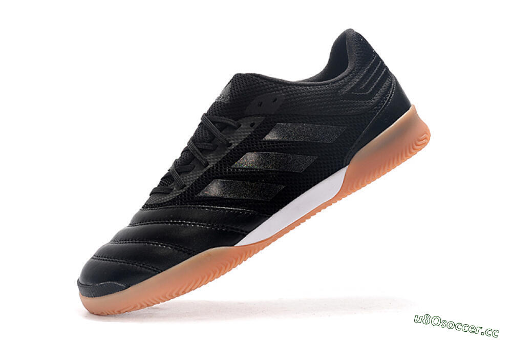 Men's Adidas Copa Tango 20.1 IC Indoor & Futsal Low-Tops Football Shoes - Black/White/Brown 5
