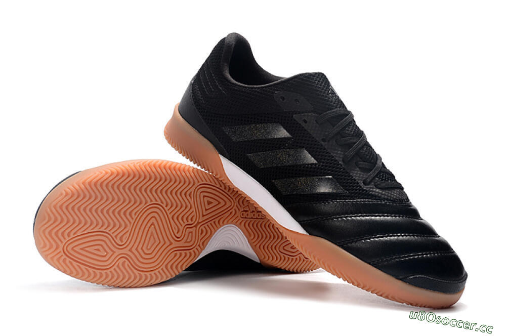 Men's Adidas Copa Tango 20.1 IC Indoor & Futsal Low-Tops Football Shoes - Black/White/Brown 6