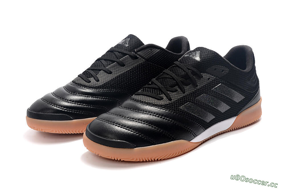 Men's Adidas Copa Tango 20.1 IC Indoor & Futsal Low-Tops Football Shoes - Black/White/Brown 7