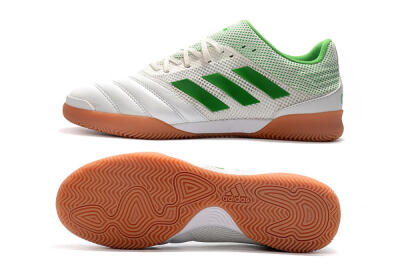 Men's Adidas Copa Tango 20.1 IC Indoor & Futsal Low-Tops Football Shoes - White/Green/Brown