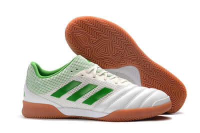 Men's Adidas Copa Tango 20.1 IC Indoor & Futsal Low-Tops Football Shoes - White/Green/Brown