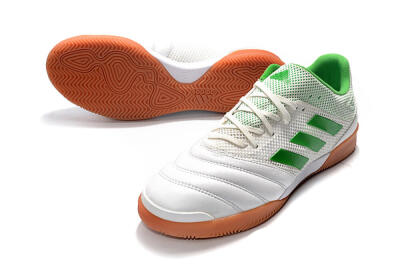 Men's Adidas Copa Tango 20.1 IC Indoor & Futsal Low-Tops Football Shoes - White/Green/Brown