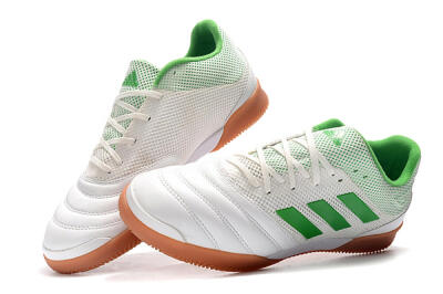 Men's Adidas Copa Tango 20.1 IC Indoor & Futsal Low-Tops Football Shoes - White/Green/Brown