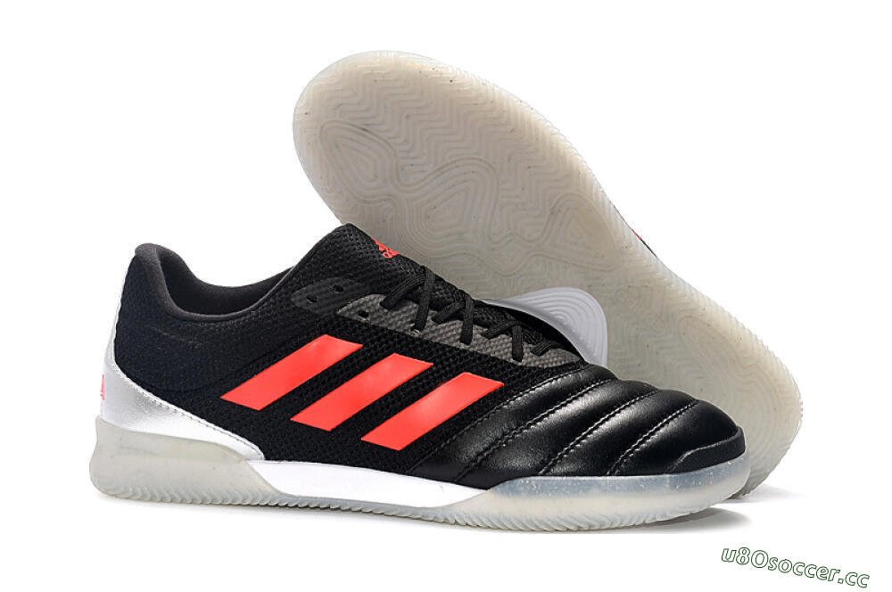 Men's Adidas Copa Tango 20.1 IC Indoor & Futsal Low-Tops Football Shoes - Black/Red/White 2