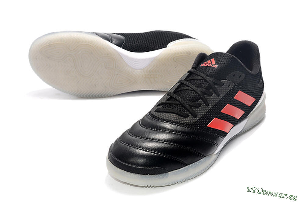 Men's Adidas Copa Tango 20.1 IC Indoor & Futsal Low-Tops Football Shoes - Black/Red/White 3