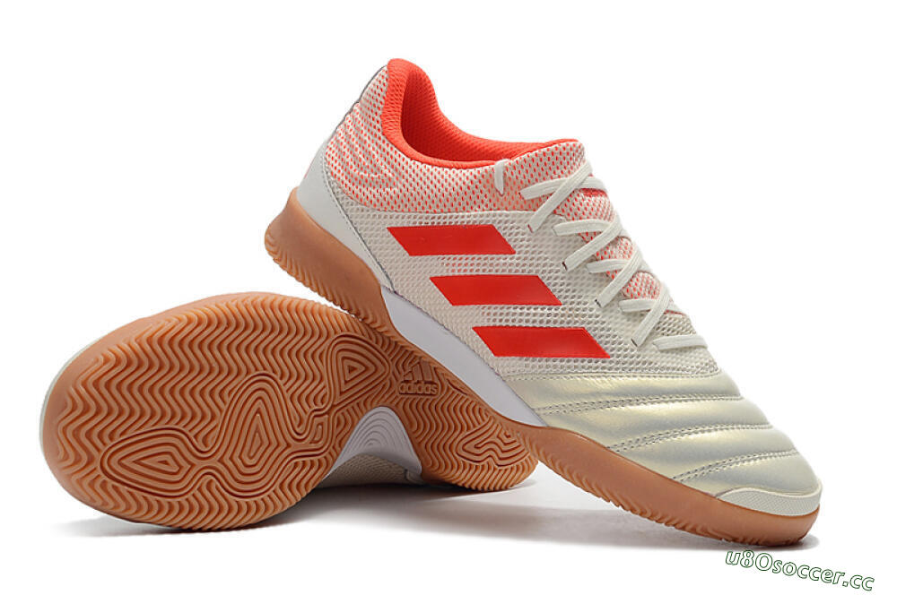 Men's Adidas Copa Tango 20.1 IC Indoor & Futsal Low-Tops Football Shoes - White/Red 4