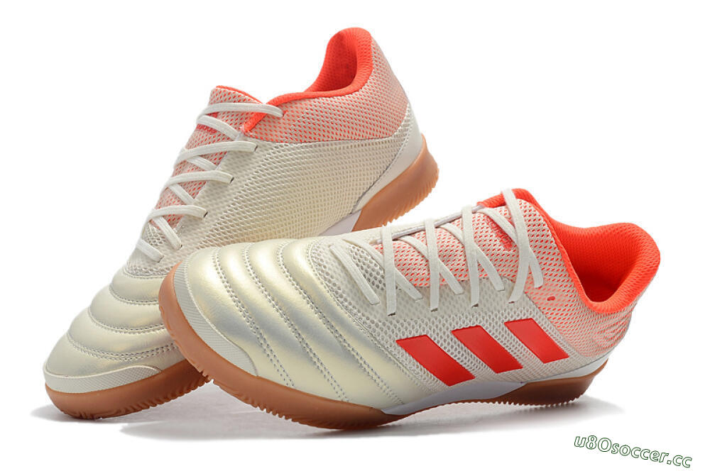 Men's Adidas Copa Tango 20.1 IC Indoor & Futsal Low-Tops Football Shoes - White/Red 6