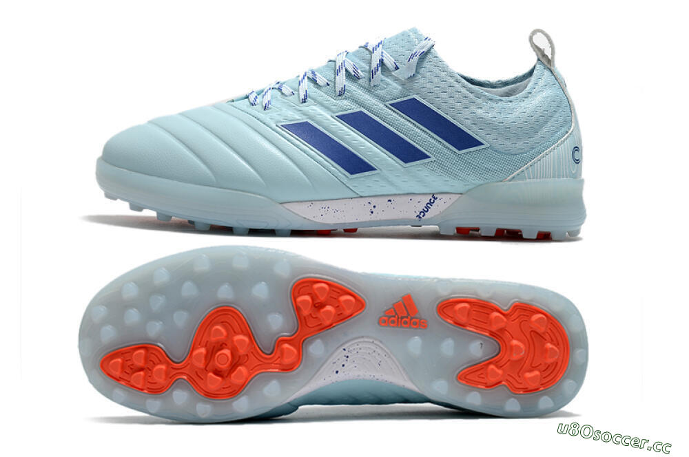 Men's Adidas Copa Tango 20.1 TF Artificial Turf Low-Tops Football Shoes - Jade/Blue 1
