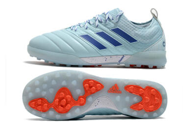 Men's Adidas Copa Tango 20.1 TF Artificial Turf Low-Tops Football Shoes - Jade/Blue
