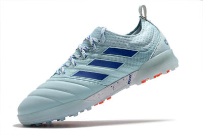 Men's Adidas Copa Tango 20.1 TF Artificial Turf Low-Tops Football Shoes - Jade/Blue