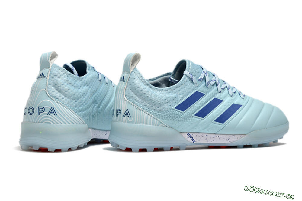 Men's Adidas Copa Tango 20.1 TF Artificial Turf Low-Tops Football Shoes - Jade/Blue 6