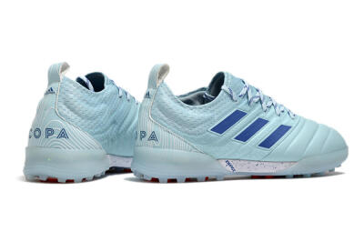 Men's Adidas Copa Tango 20.1 TF Artificial Turf Low-Tops Football Shoes - Jade/Blue