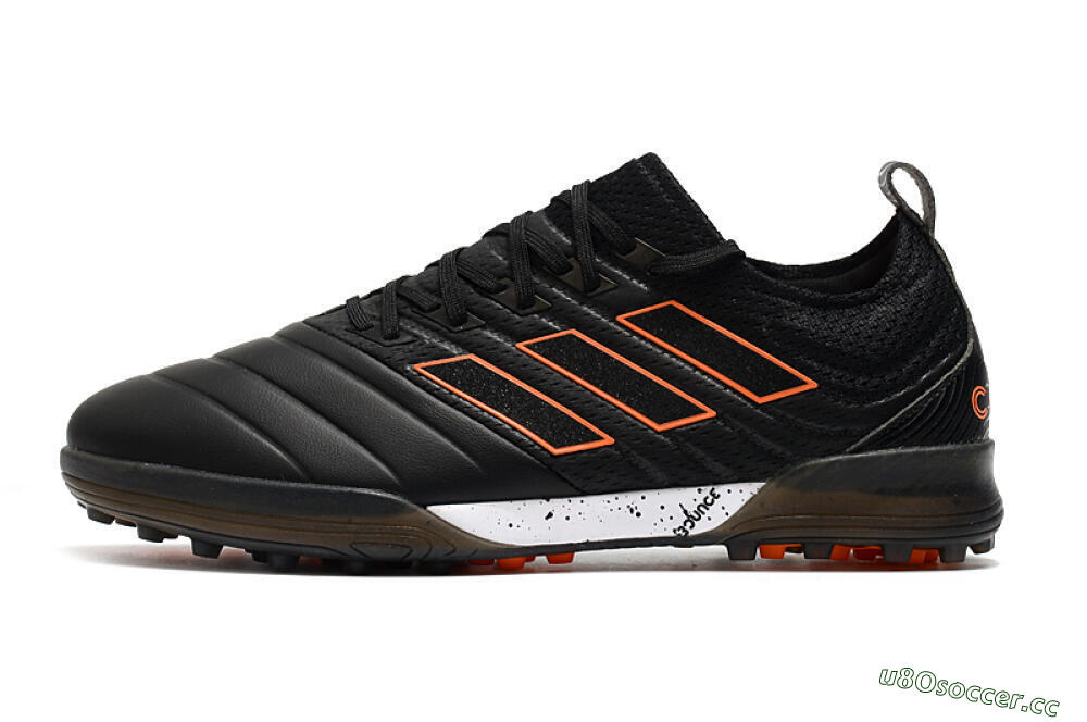 Men's Adidas Copa Tango 20.1 TF Artificial Turf Low-Tops Football Shoes - Black/Orange/White 0