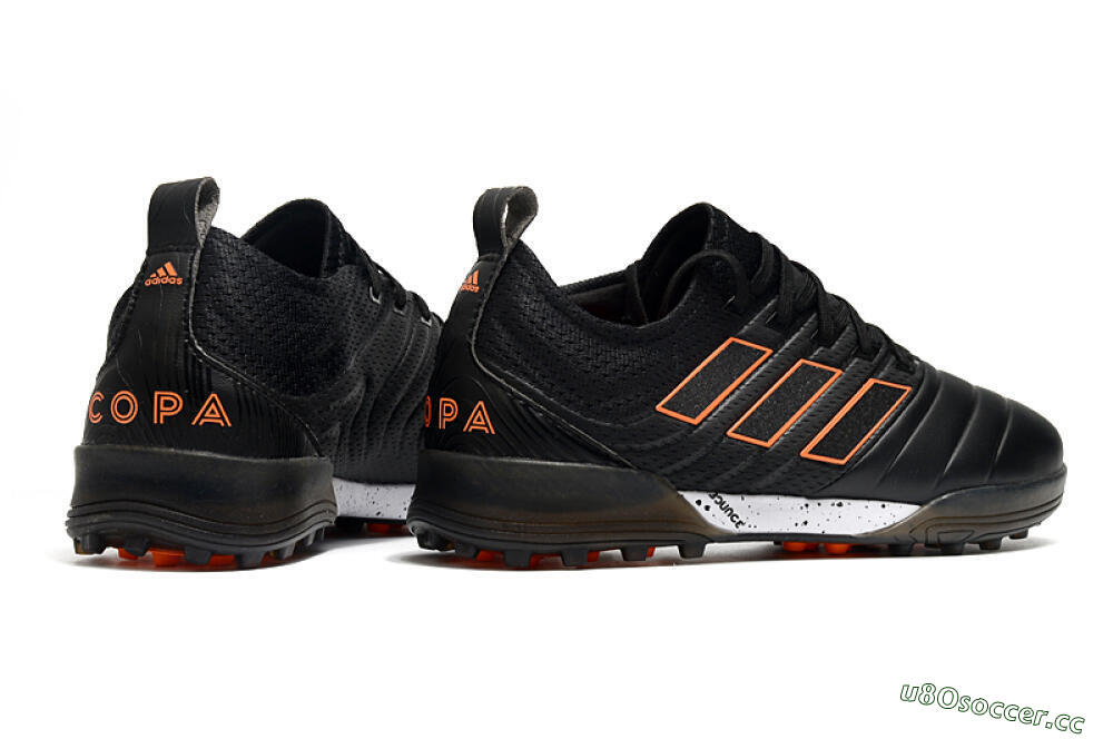 Men's Adidas Copa Tango 20.1 TF Artificial Turf Low-Tops Football Shoes - Black/Orange/White 6