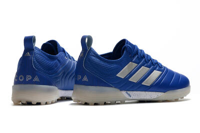 Men's Adidas Copa Tango 20.1 TF Artificial Turf Low-Tops Football Shoes - Blue/Silver