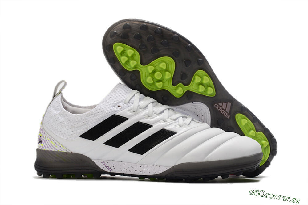 Men's Adidas Copa Tango 20.1 TF Artificial Turf Low-Tops Football Shoes - White/Black 2