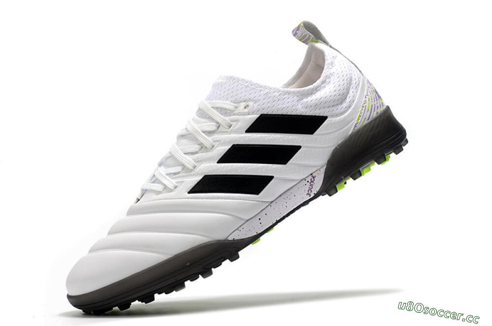 Men's Adidas Copa Tango 20.1 TF Artificial Turf Low-Tops Football Shoes - White/Black 5